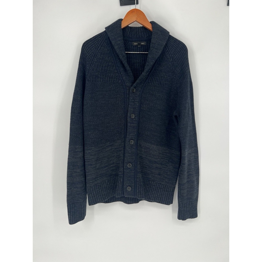 Banana Republic Merino Wool Aventura Shawl-Collar Cardigan Blue Size L